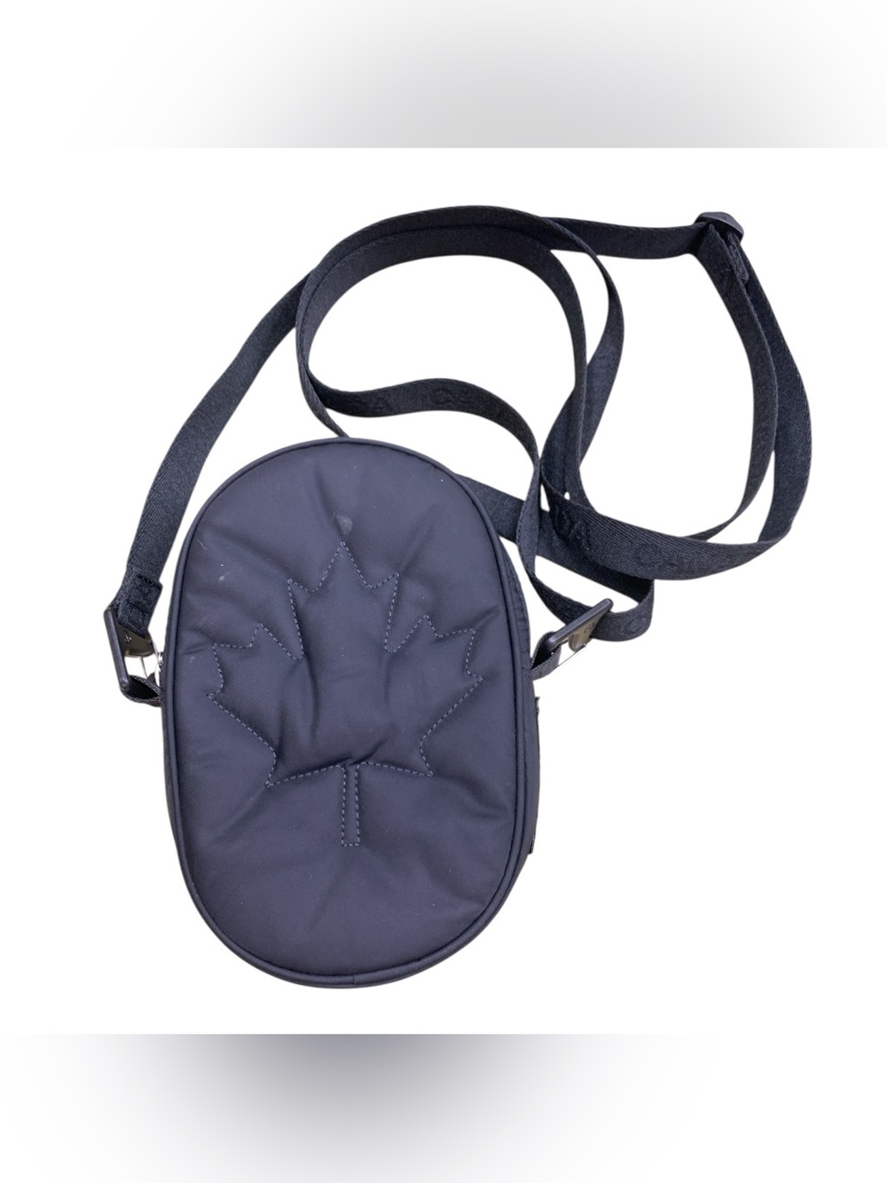 Lululemon Canada Quilted Maple Leaf Crossbody Bag in Navy